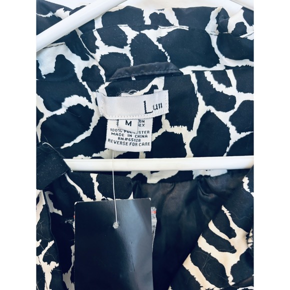 LUII Anthropologie Animal Print Coat Jacket - MEDIUM Short Trench - Runs Small - Picture 2 of 8